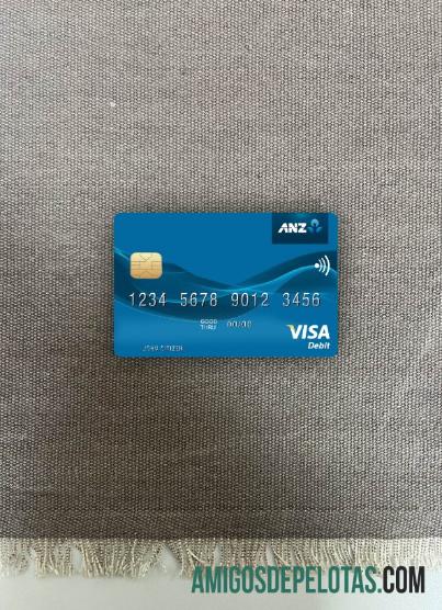 Cartão de débito Visa Kiribati ANZ Bank Photolook Front baixar para verificação